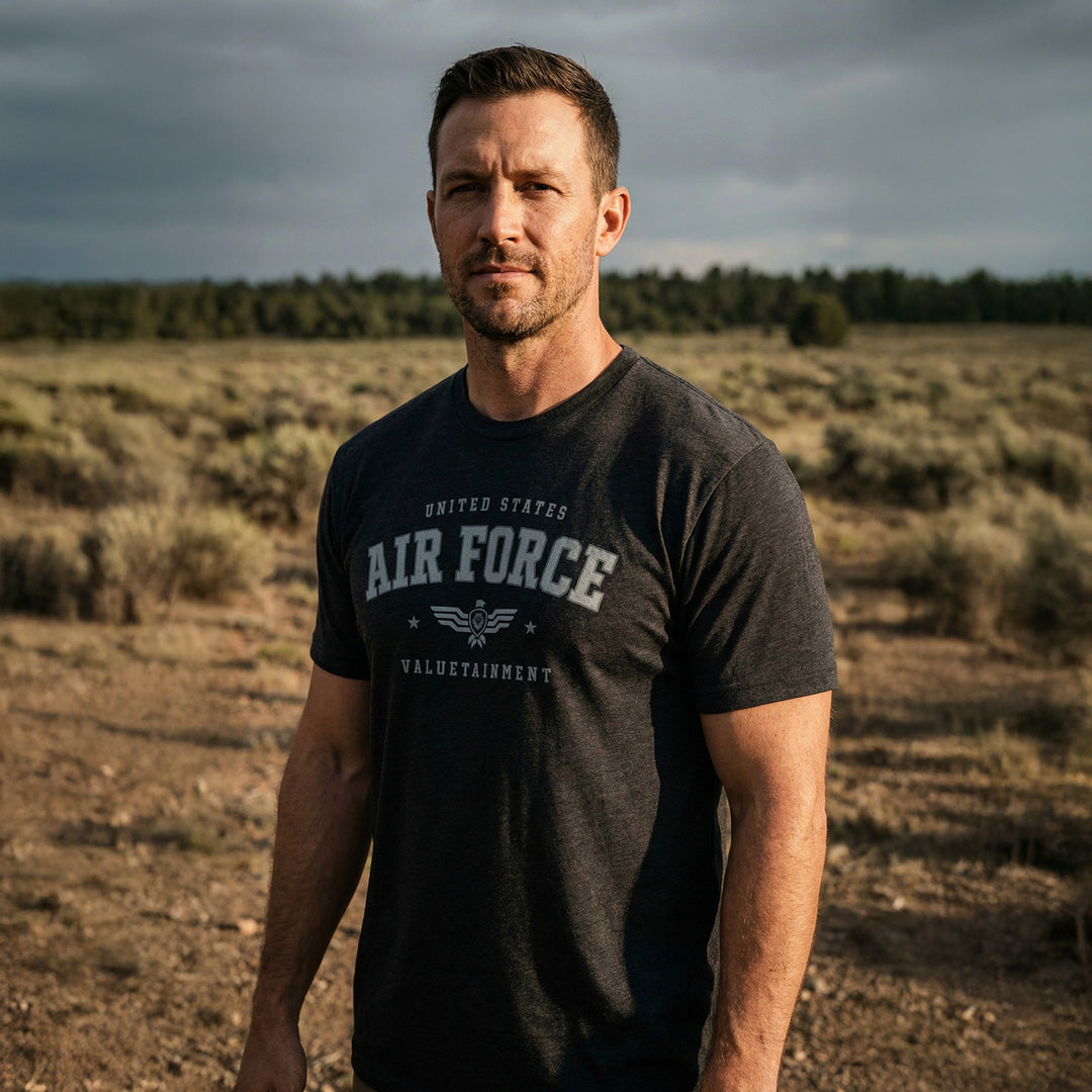 Future Looks Bright US Air Force Black Short Sleeve T-Shirt