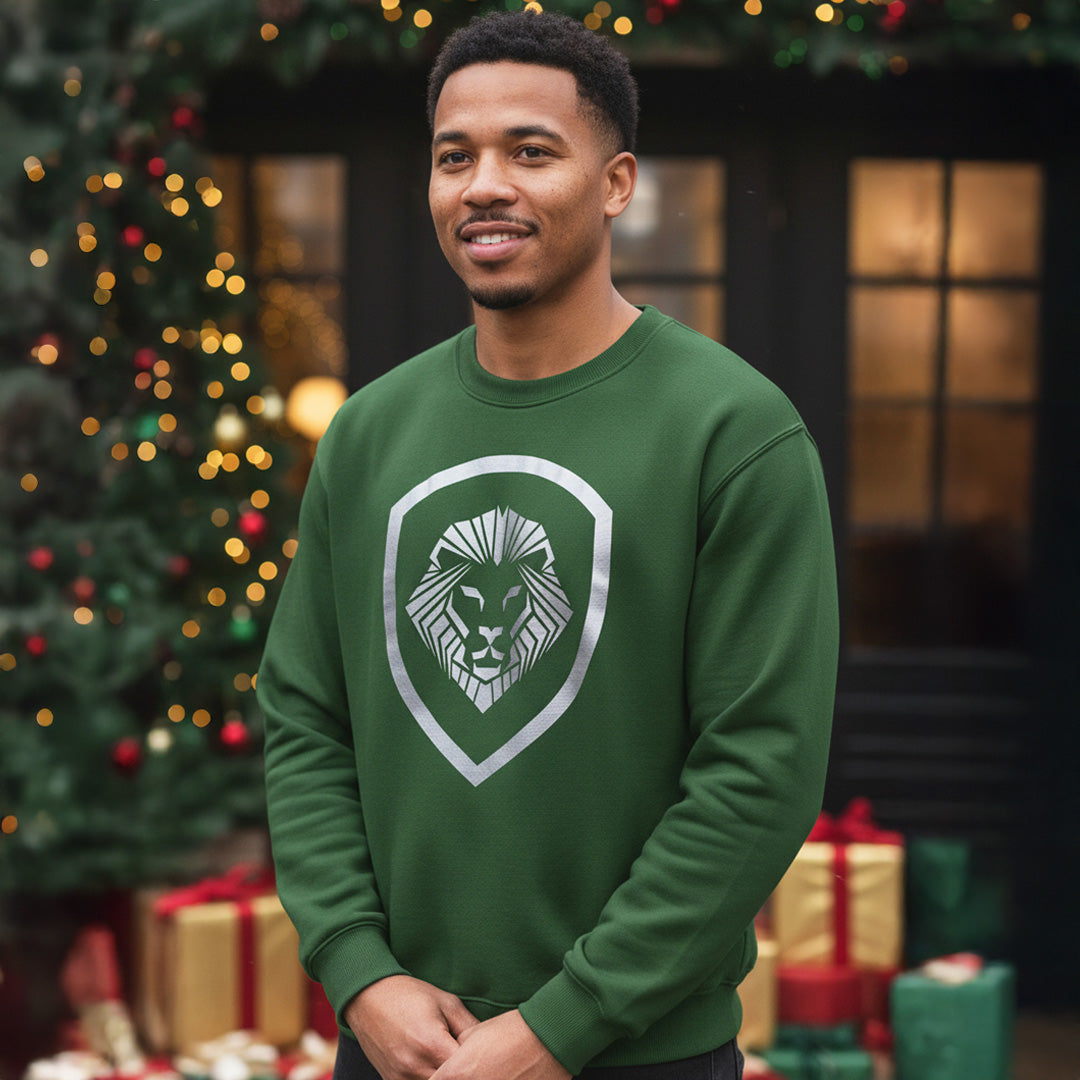 Valuetainment Green Raised Print Performance Crewneck Sweatshirt