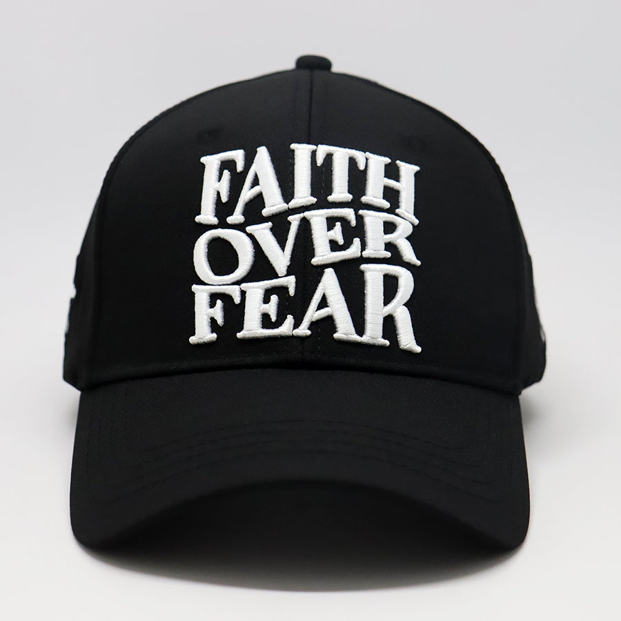 Faith over Fear Hebrews 11:1 Black & White Snapback Hat