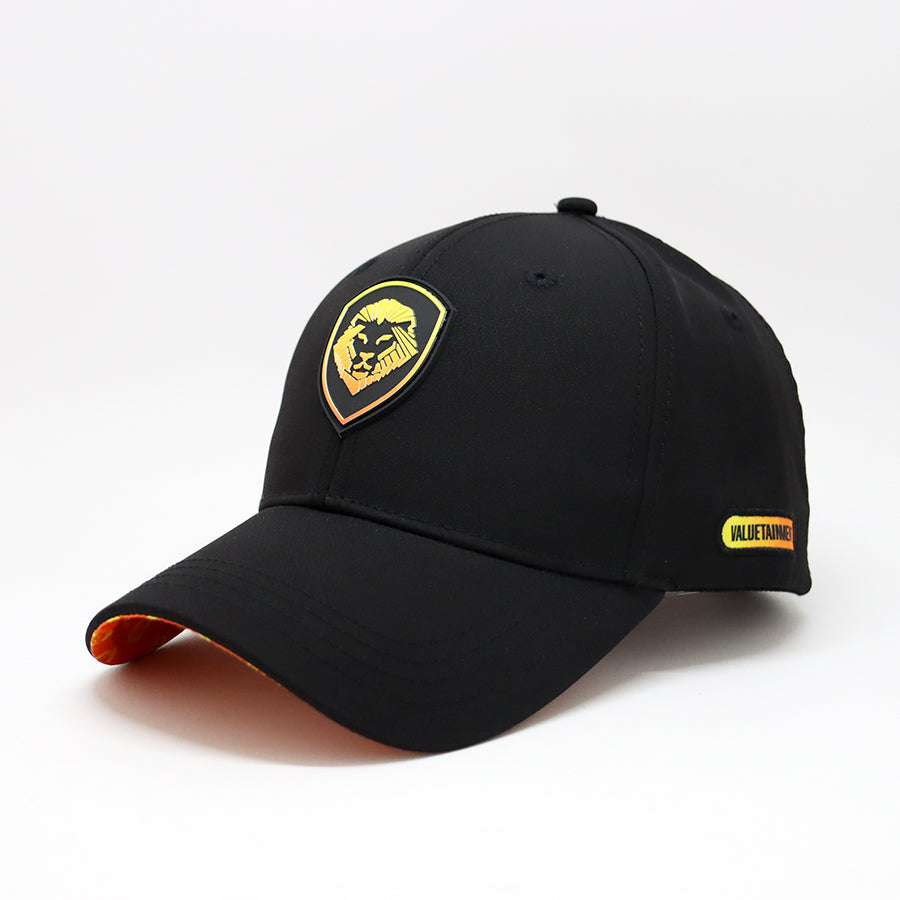 Future Looks Bright Lion Shield Black Yellow Gradient Snapback Hat