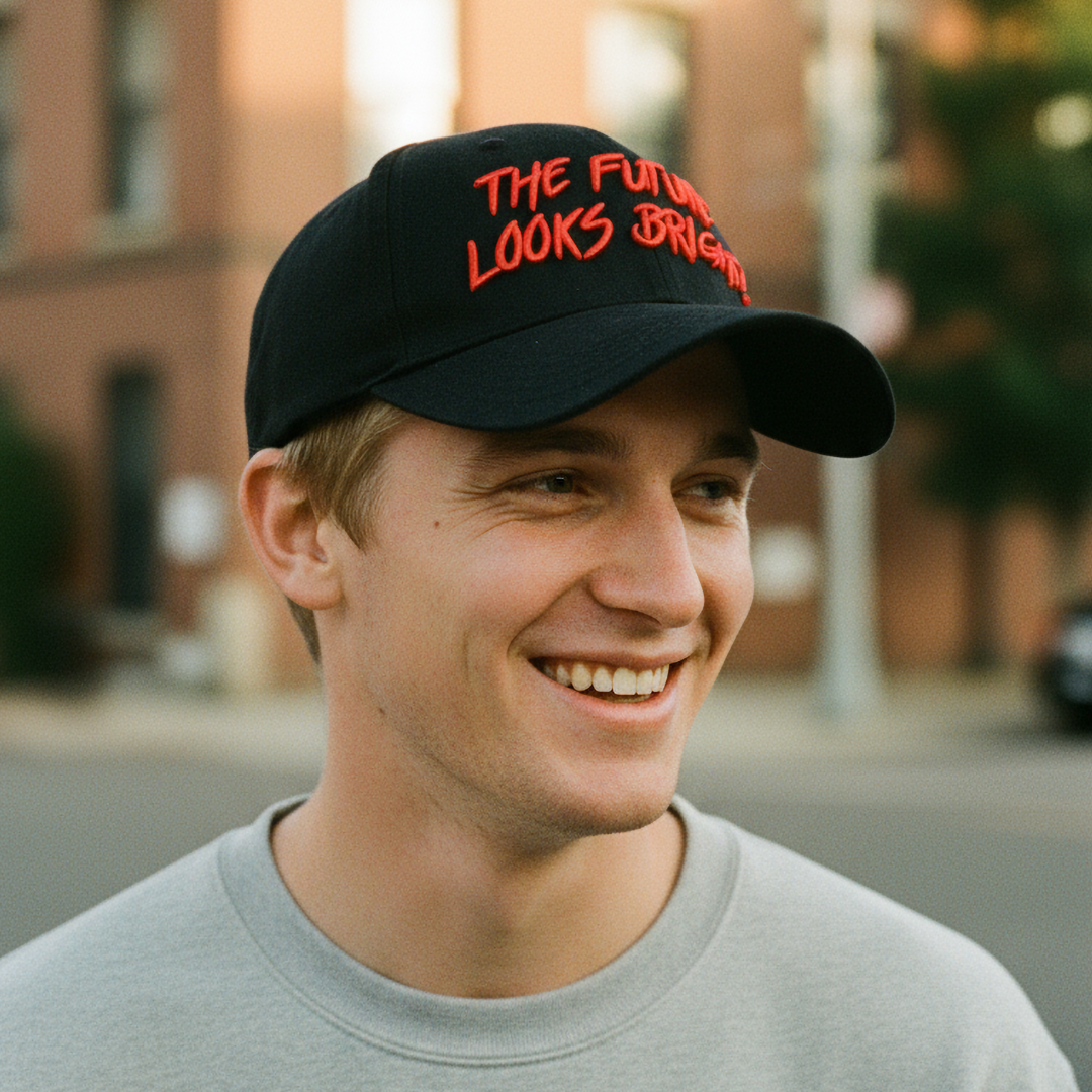 Future Looks Bright Black & Red Snapback Hat