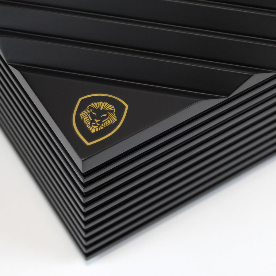 Future Looks Bright Black and Gold Premium Cigar Humidor