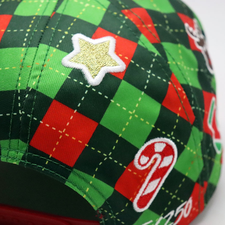 Future Looks Bright Christmas Argyle Lion Shield Snapback Hat