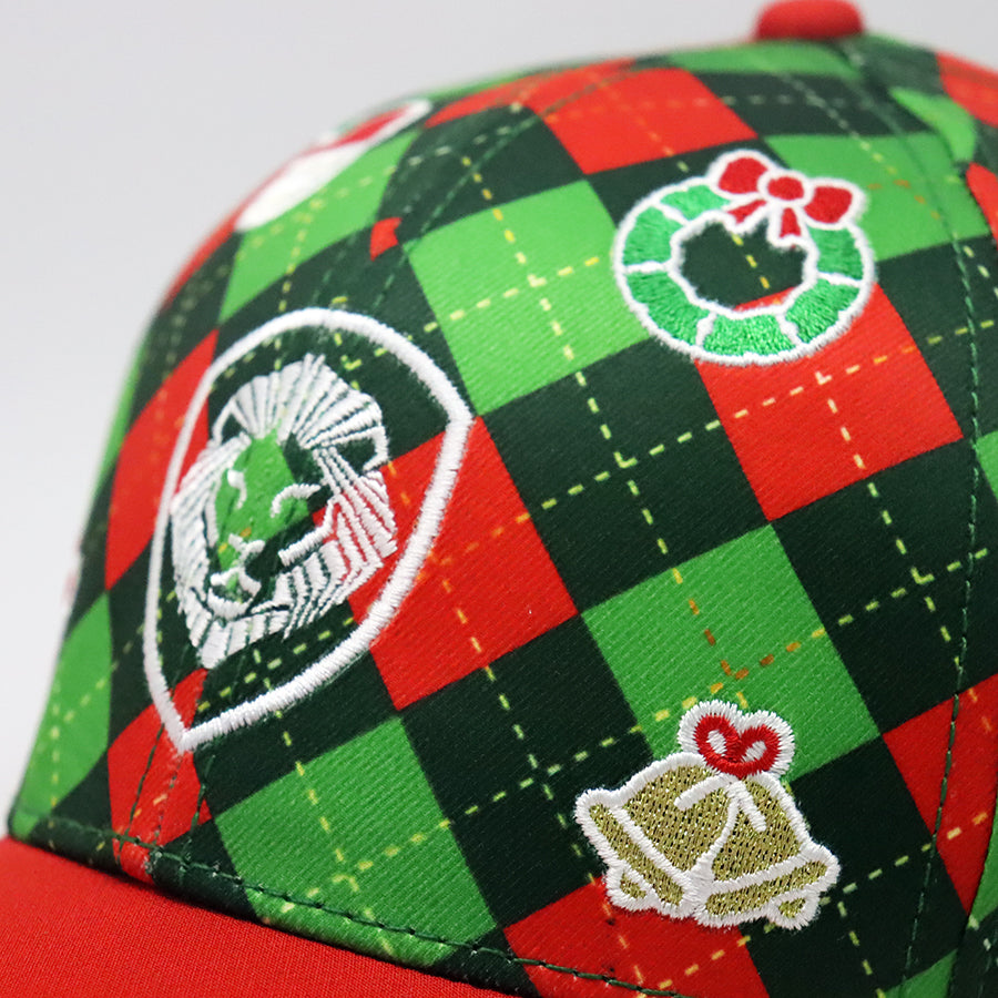 Future Looks Bright Christmas Argyle Lion Shield Snapback Hat