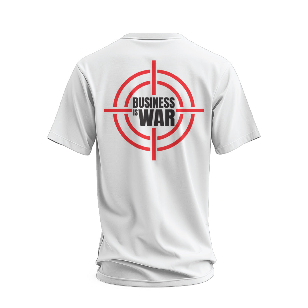 Future Looks Bright White Business is War Target Shield Short Sleeve T-Shirt