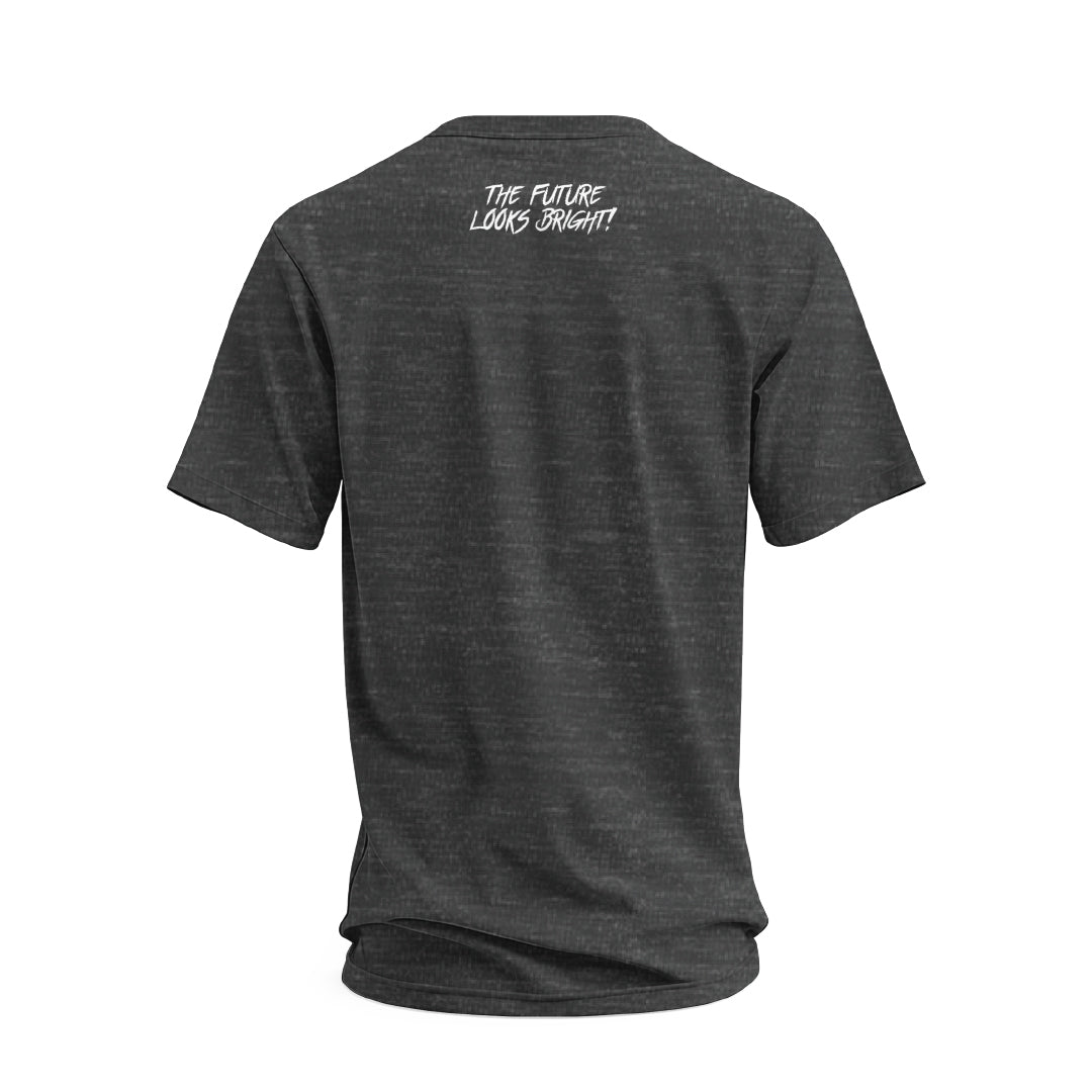 Future Looks Bright Charcoal Grey Business Is War Collegiate Short Sleeve T-Shirt