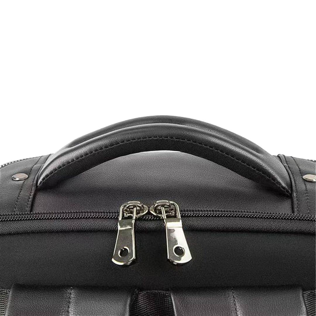 Valuetainment Embossed Lion Shield Premium Leather Backpack