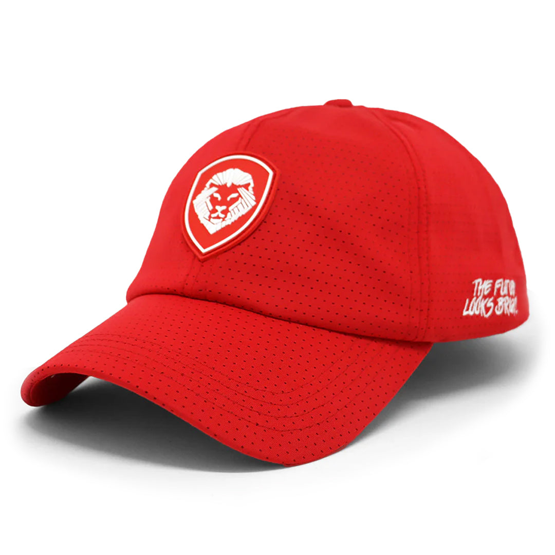 VT Shield Future Looks Bright Red Velcro Performance Perforated Hat