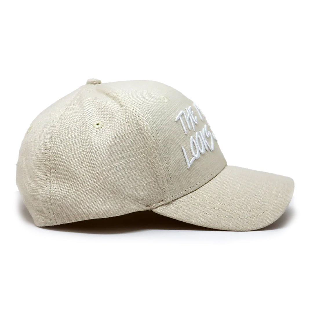 Future Looks Bright Ivory Cream Canvas Snapback Hat