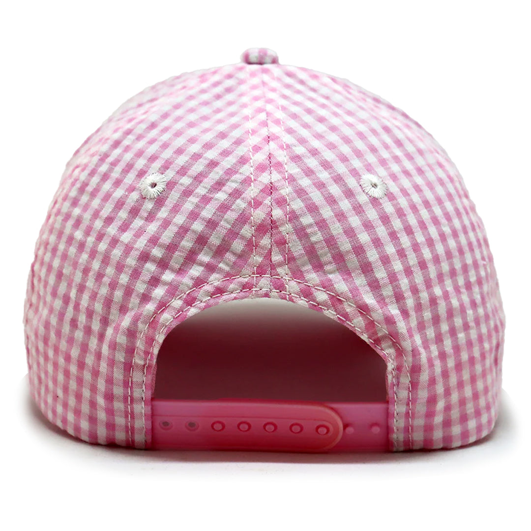 VT Shield Future Looks Bright Pink Gingham Check Snapback Hat
