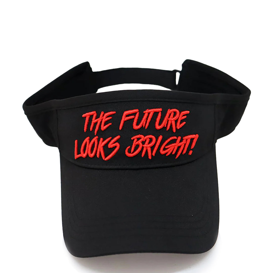Future Looks Bright Black and Red Visor hat