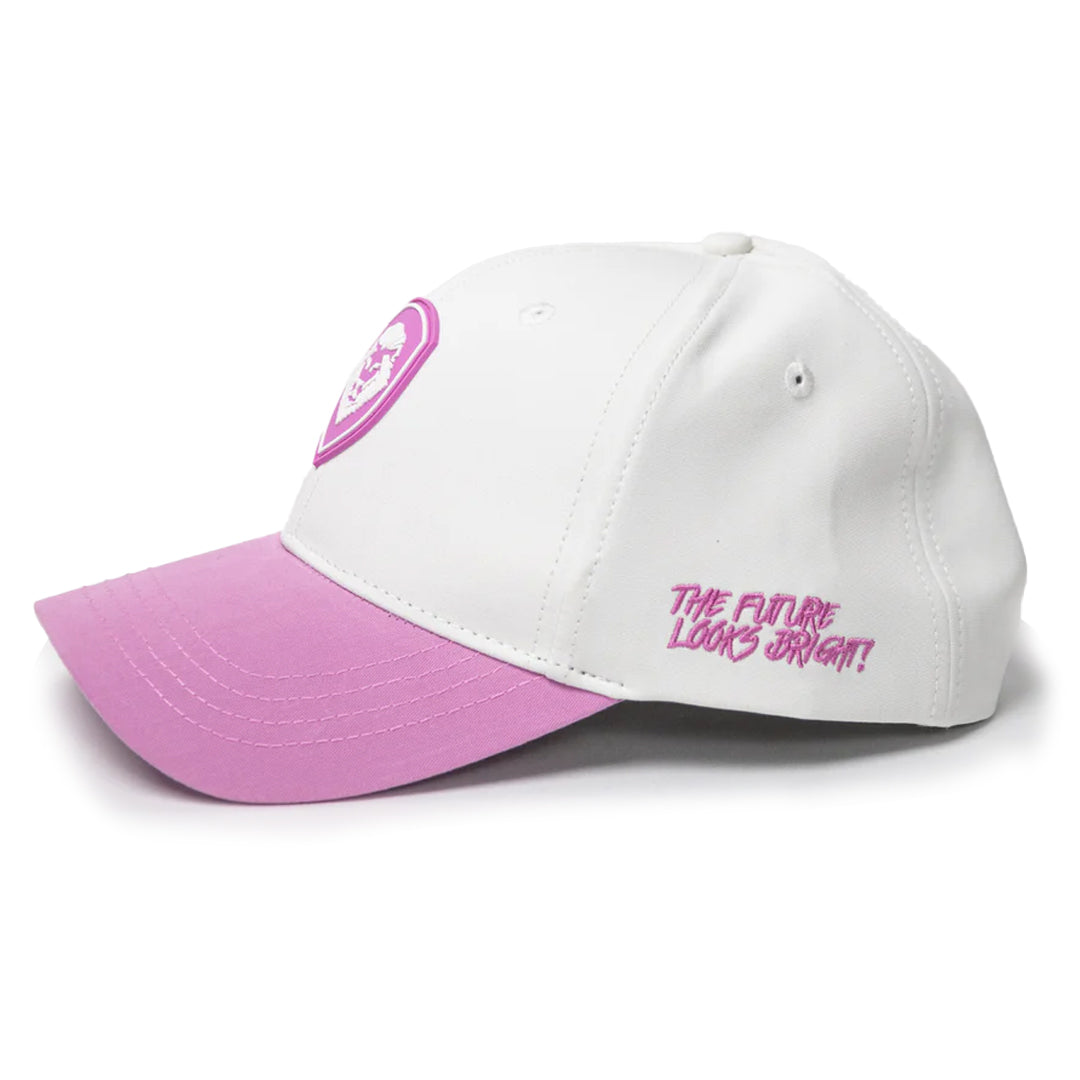 Women's VT Shield Logo Future Looks Bright Pink & White Snapback Hat