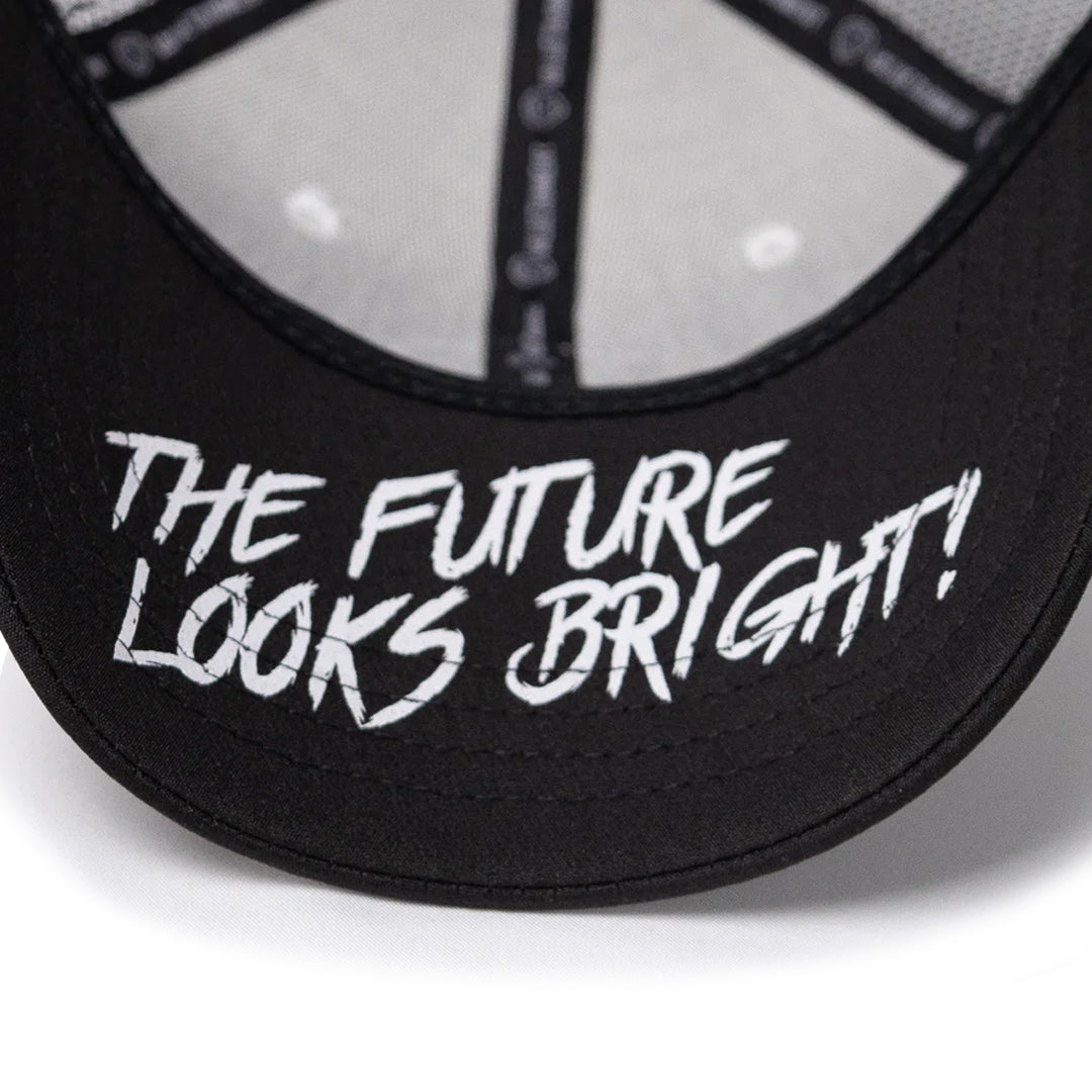 The Future Looks Bright Trucker Hat - Black & White