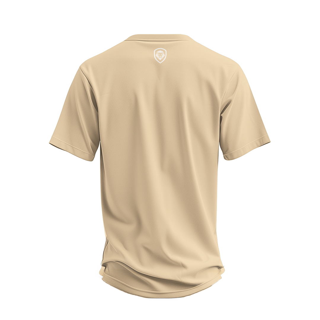 Future Looks Bright Premium Curved Hem Cream and White Short Sleeve T-Shirt