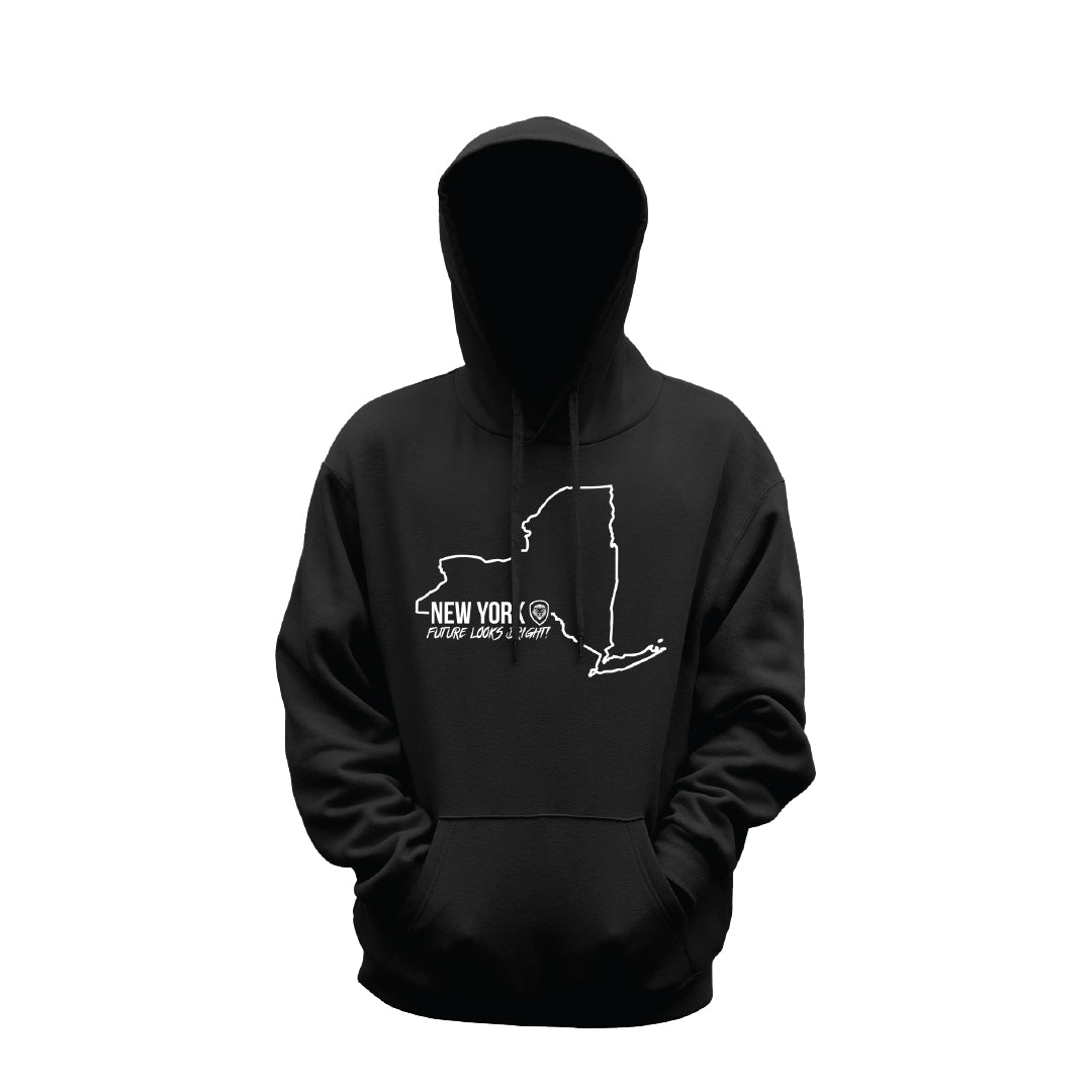 Future Looks Bright New York State Black Hoodie