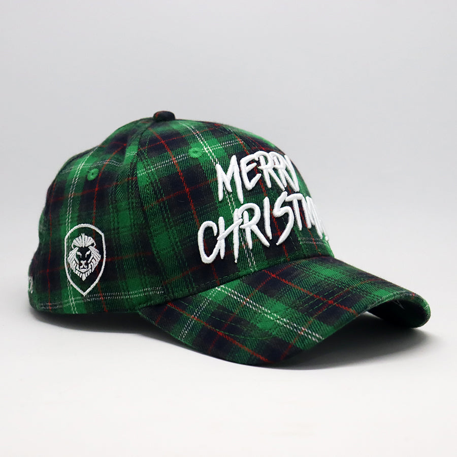 **Limited Edition** 1 of 250 Merry Christmas Green Flannel Plaid Snapback Hat