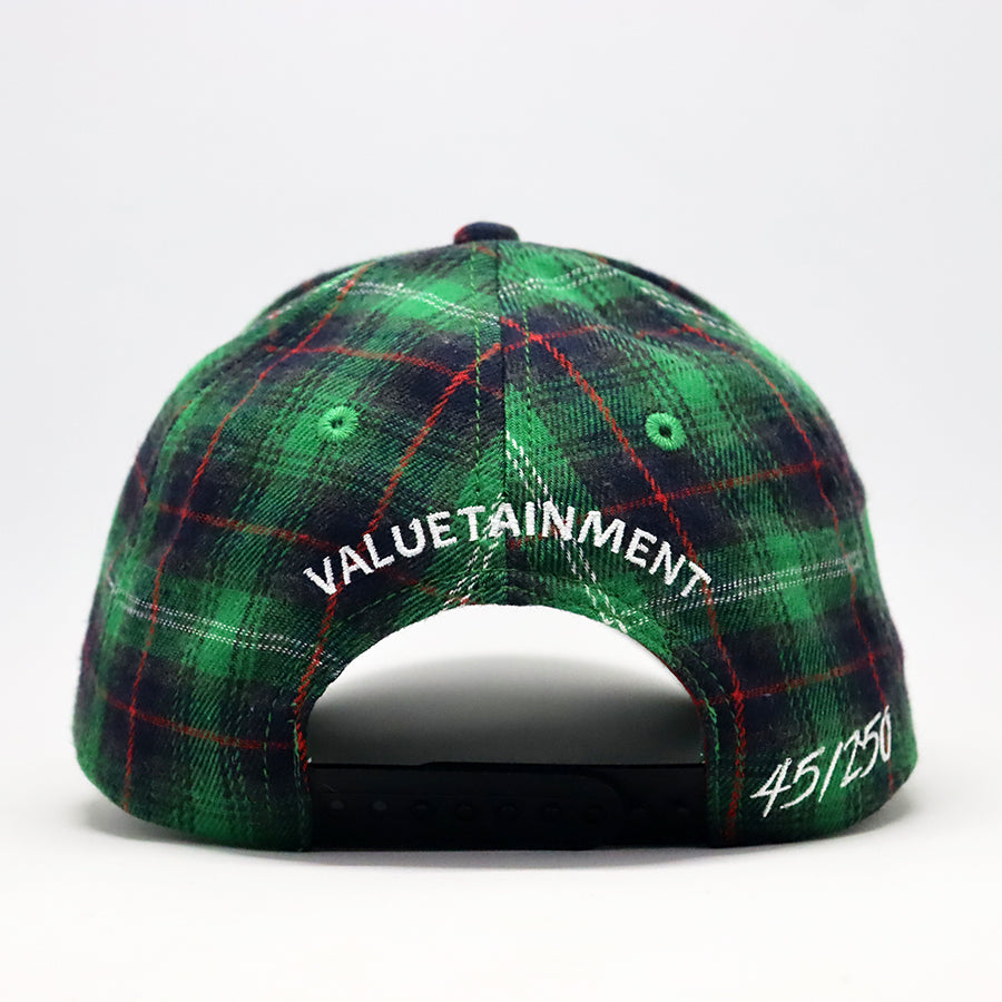 **Limited Edition** 1 of 250 Merry Christmas Green Flannel Plaid Snapback Hat