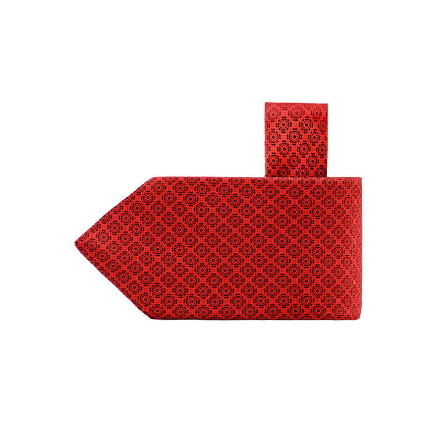 Valuetainment Stefano Ricci Red & Black Center Lion Shield Luxury Tie **Limited Edition 1 of 50**