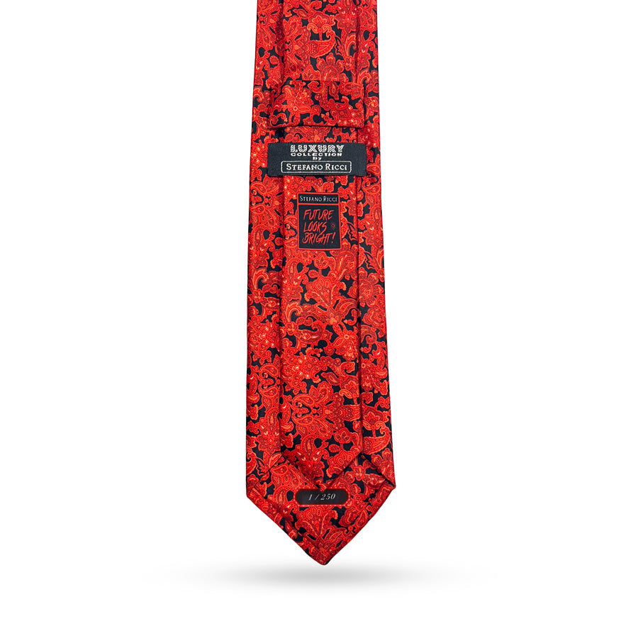 Limited Edition - Valuetainment x Stefano Ricci Red & Black Luxury Paisley Tie (1 of 100)
