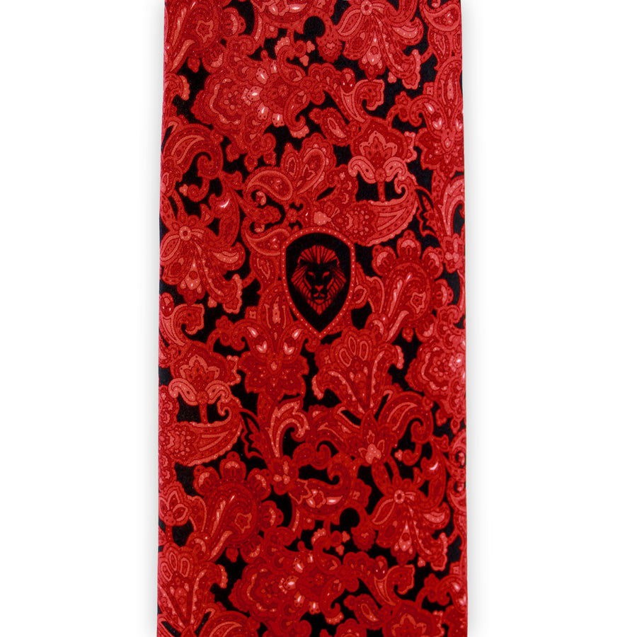 Limited Edition - Valuetainment x Stefano Ricci Red & Black Luxury Paisley Tie (1 of 100)