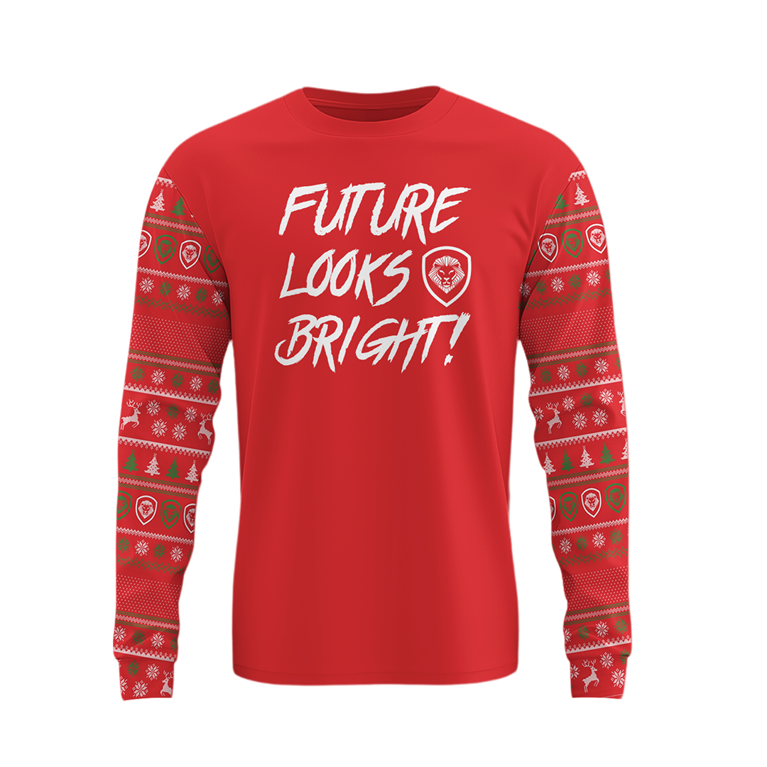 Future Looks Bright Christmas Pajamas Top & Bottom Set - Unisex