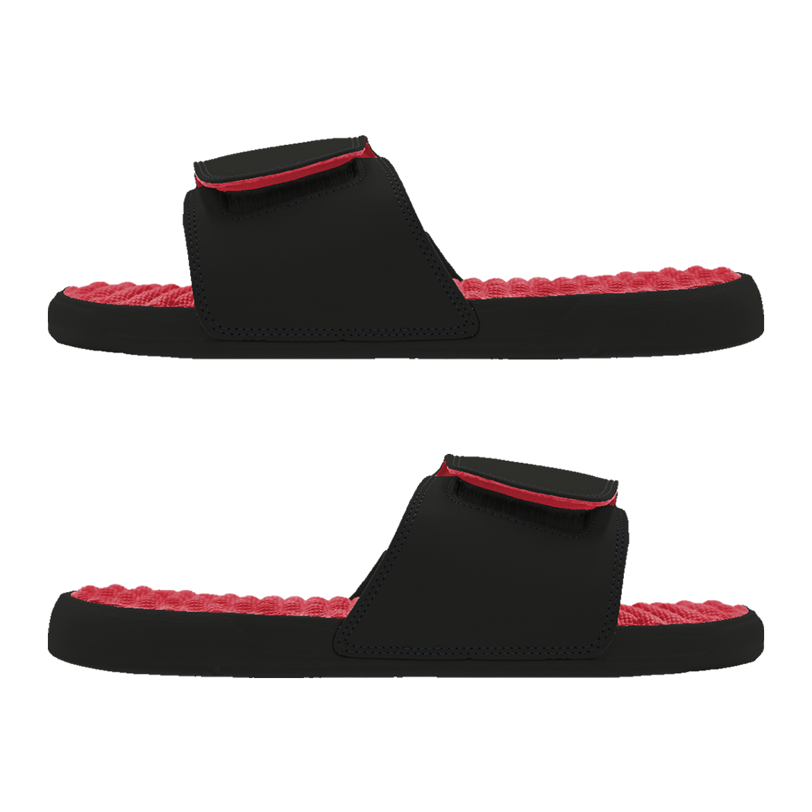 Future Looks Bright Lion Shield Black and Red Comfort Slides