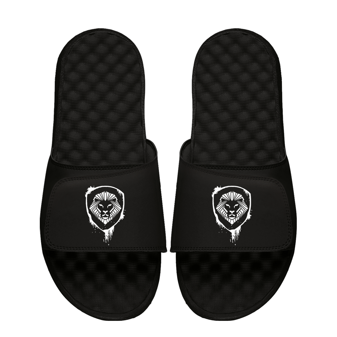 Future Looks Bright Black & White Tactical Lion Shield Comfort Slides