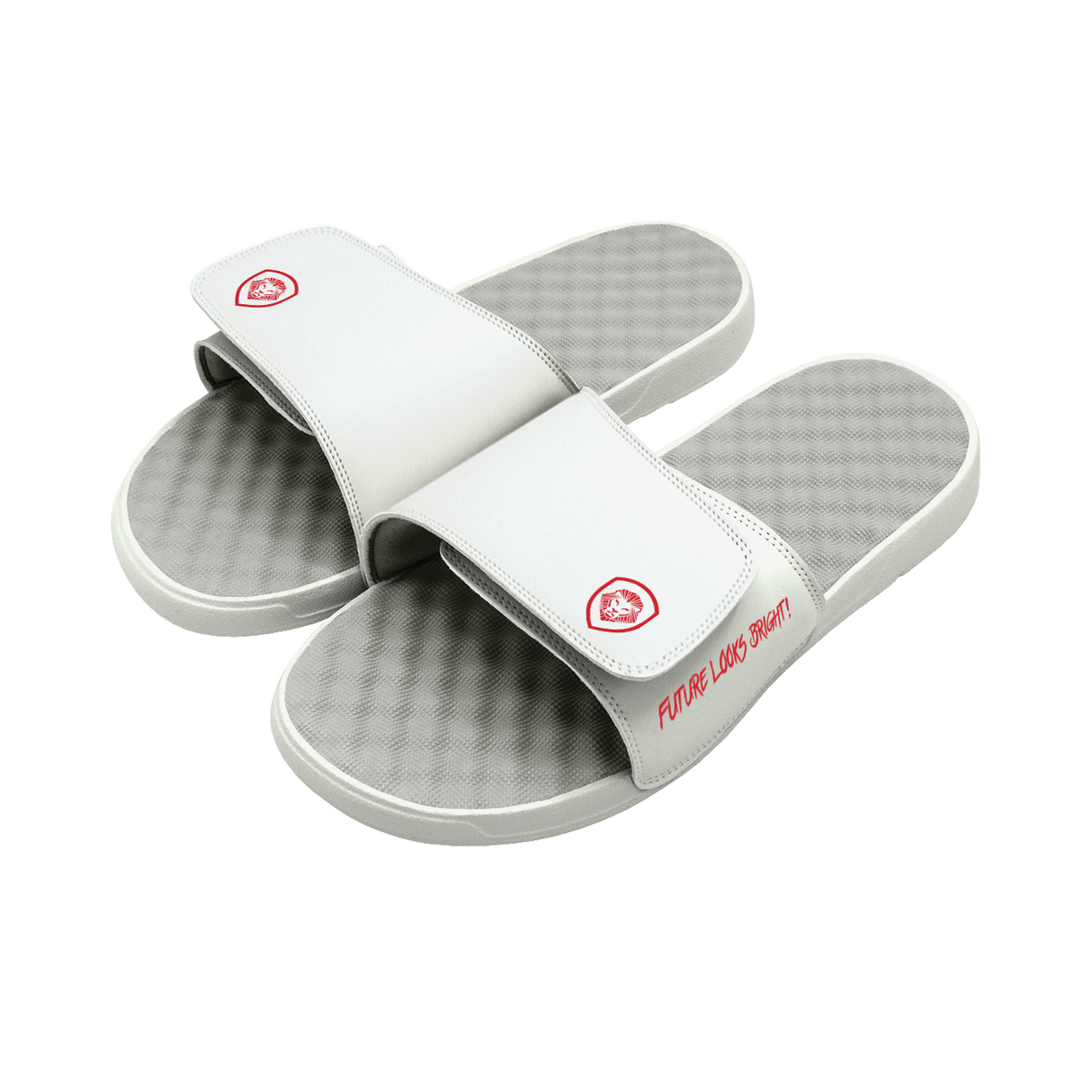 Team USA Future Looks Bright Sleek White and Red Comfort Slides