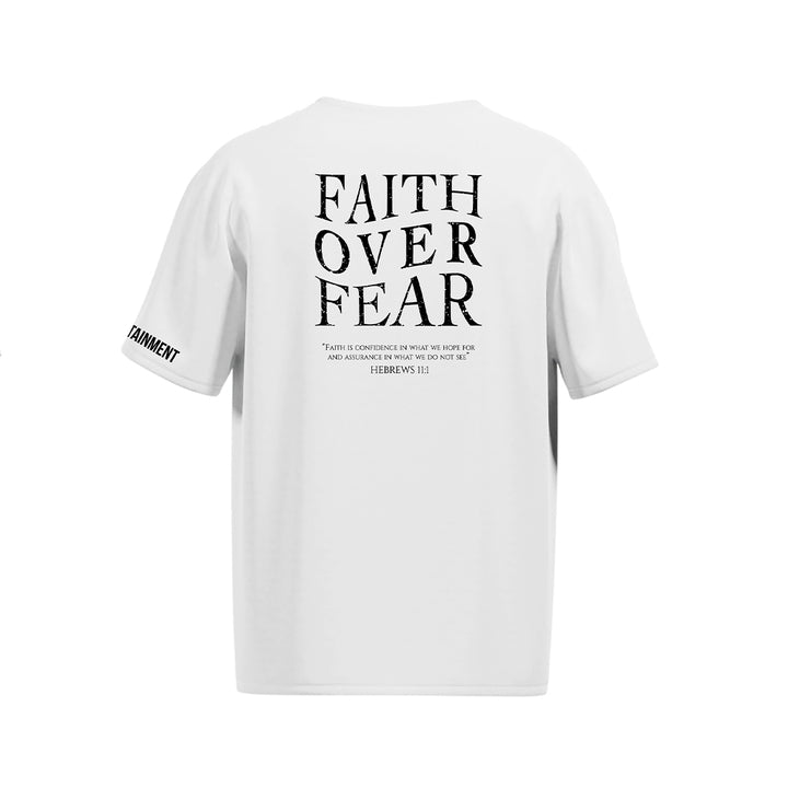 Faith Over Fear VT White and Black Short Sleeve T-Shirt