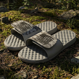 Valuetainment Patriotic USA Flag Gray Camo Comfort Slides