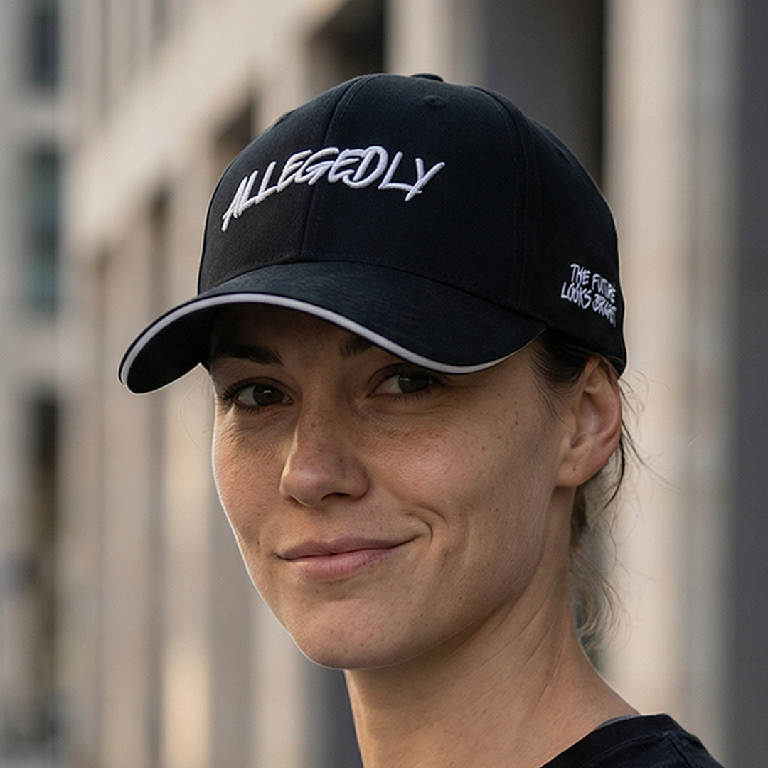 Allegedly Black & White Future Looks Bright Snapback Hat