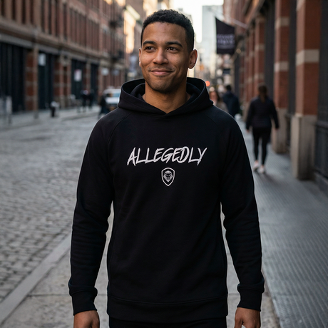 Allegedly Black Long Sleeve Lightweight Performance Hoodie
