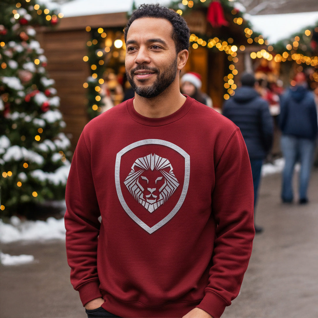 Valuetainment Maroon Raised Print Performance Crewneck Sweatshirt