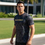 Lion Shield Charcoal Grey Performance Short Sleeve T-Shirt