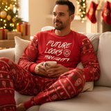 Future Looks Bright Christmas Pajamas Top & Bottom Set - Unisex