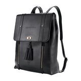Women's Future Looks Bright Black Leather Premium Backpack