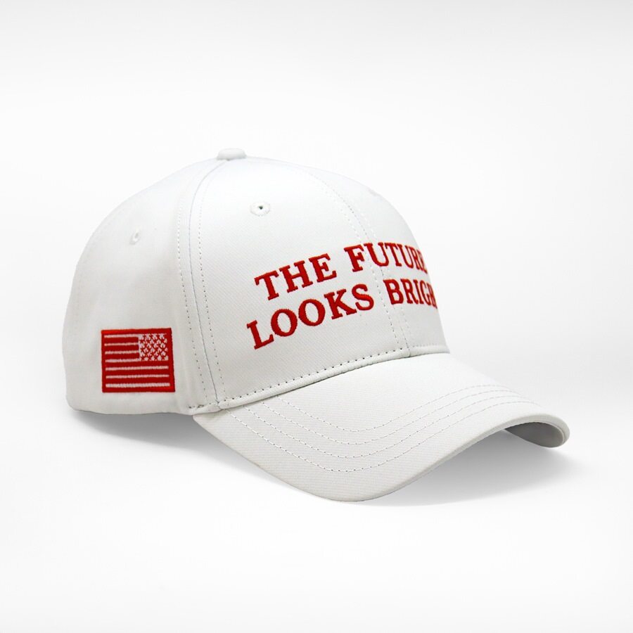 The Future Looks Bright White Election Snapback hat