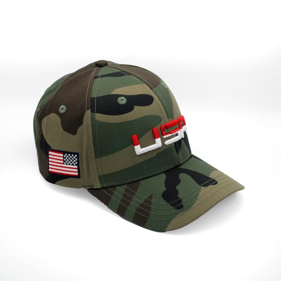 USA Retro Future Looks Bright Camo Snapback Hat