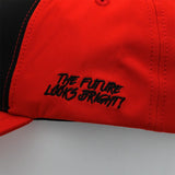 VT Shield Logo Future Looks Bright front panel Red & Black Snapback Hat