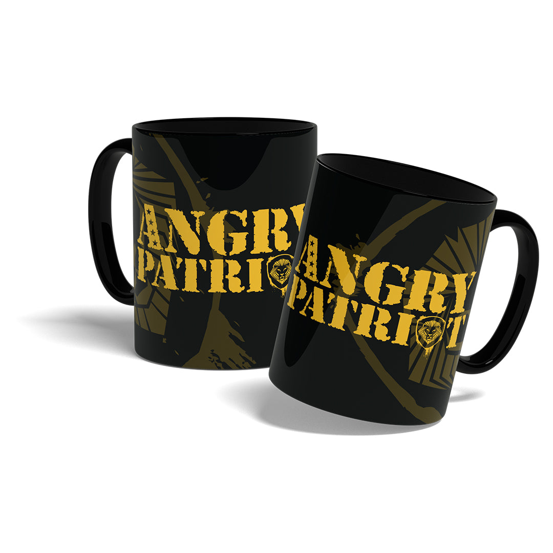 Angry Patriot Black & Gold Valuetainment Mug