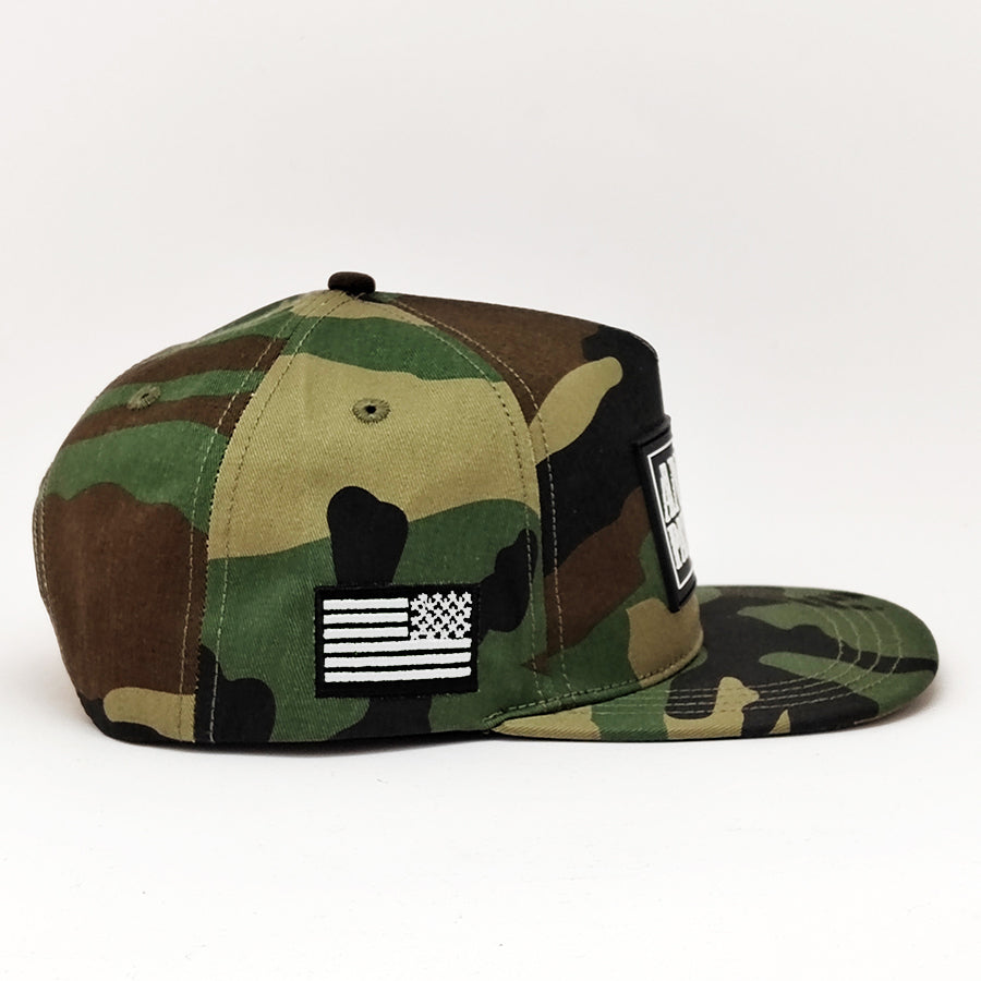 Angry Patriot Patch Flat Bill Snapback Hat