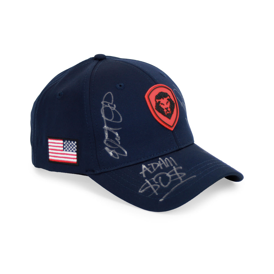 PBD Podcast Home Team Autographed Navy Snapback Hat