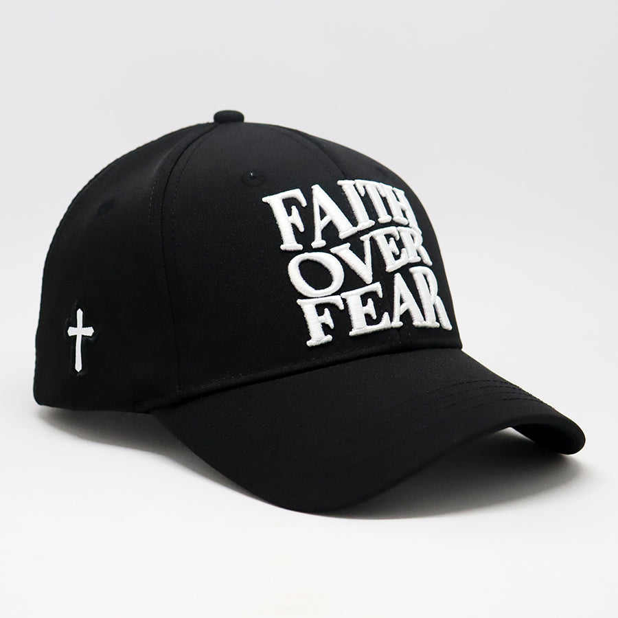 Faith over Fear Hebrews 11:1 Black & White Snapback Hat