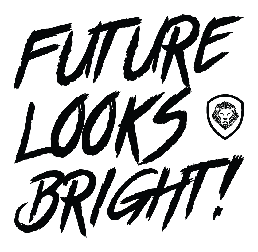 Future Looks Bright White Magnet 3"x3"