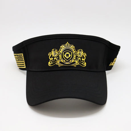 Future Looks Bright Royal Crest Black and Gold Visor