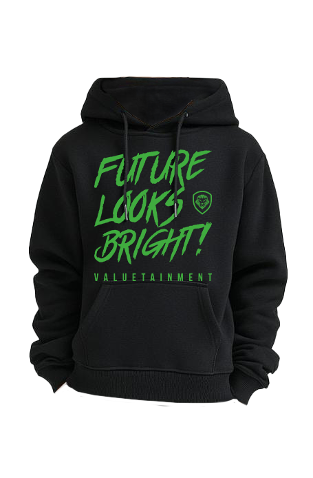 Kid's Future Looks Bright Green Lion Premium Pullover Hoodie