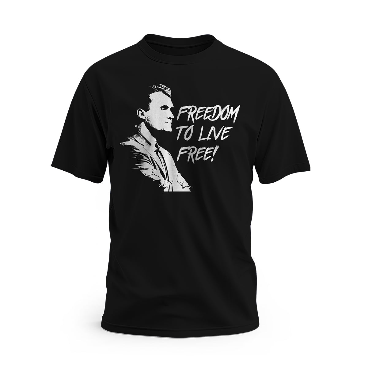 Charlie Kirk Freedom to Live Free Black Short Sleeve T-Shirt