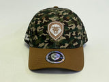 VT Shield Logo Future Looks Bright Camo Brown Snapback Hat