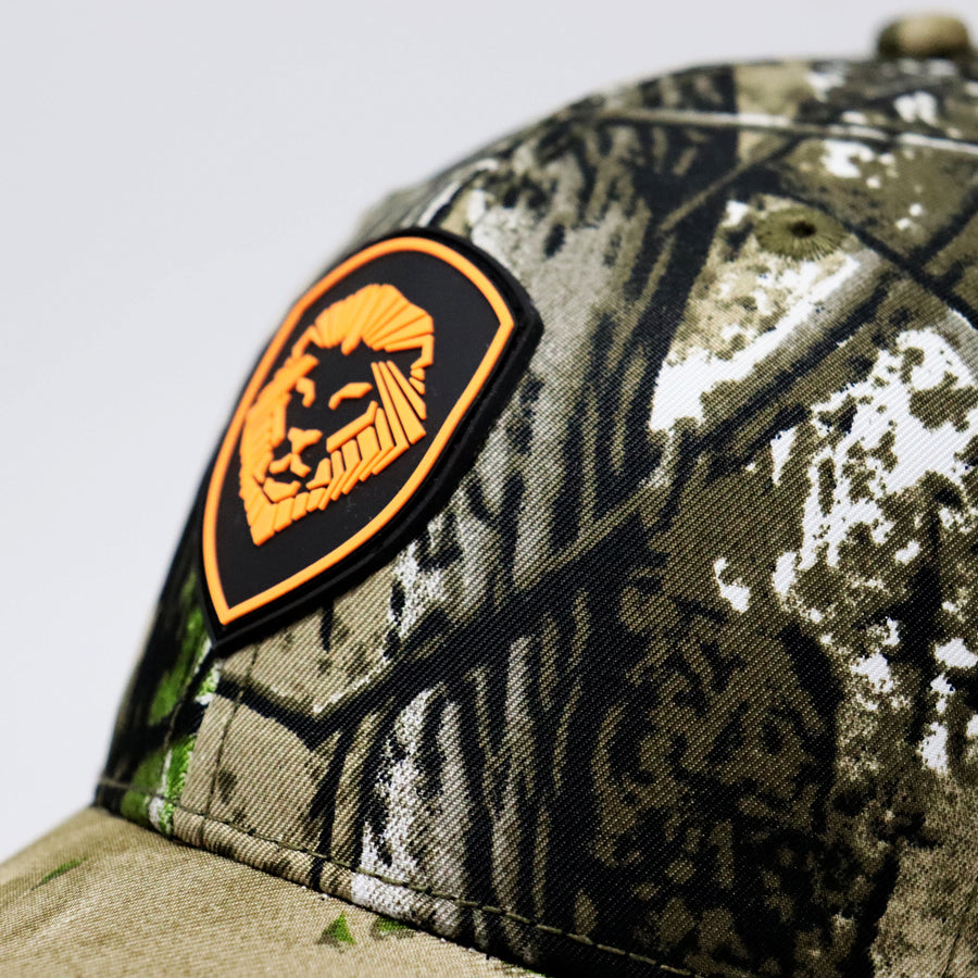 Lion Shield Back Woods print Snapback hat