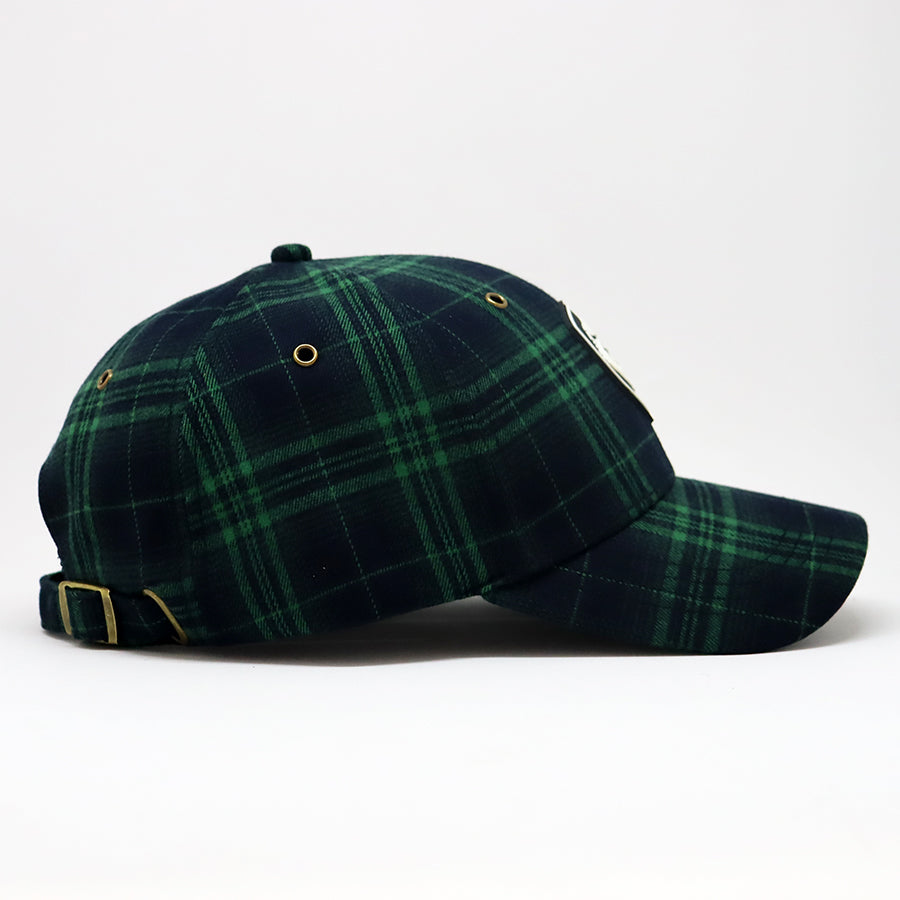 VT Shield logo Green Tartan Plaid Future Looks Bright Snapback Hat